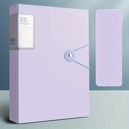 Back-to-School 60-Pocket A4 Folder Durable PP Material Ideal for Organizing Papers Home School Office Storage Waterproof Book