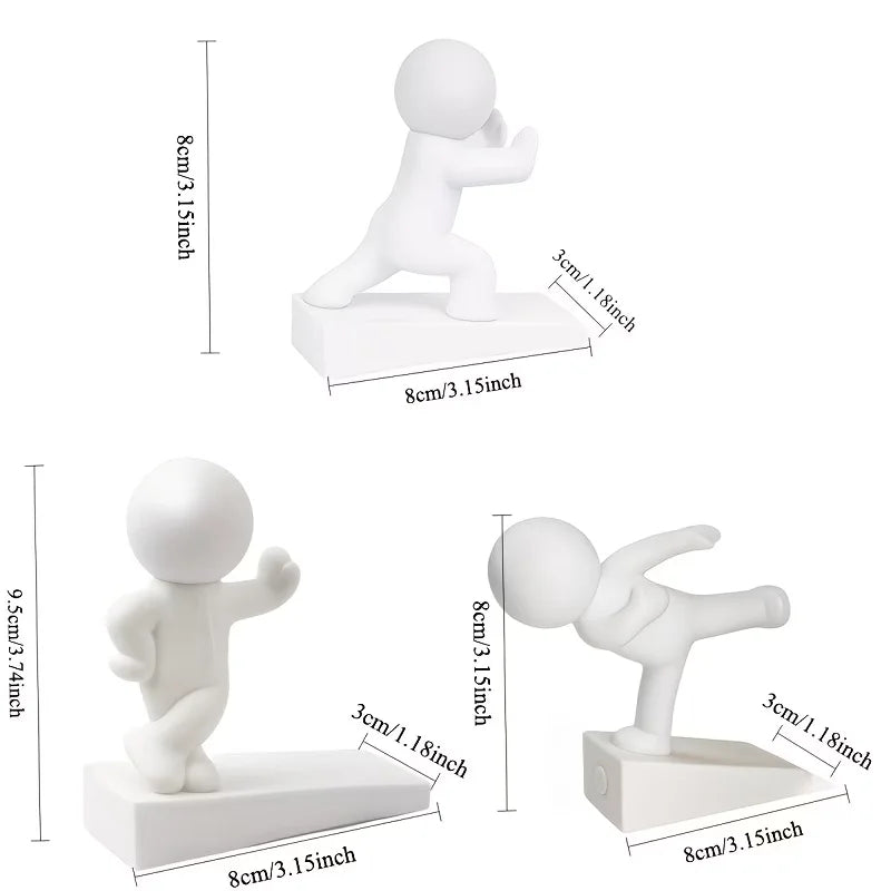 1/3 Pcs Cute decorative door stopper, flexible and movable door stopper, anti slip base to protect walls,home decoration