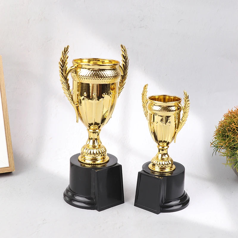 1Pcs Reward Carnival Competition Party Prize Favors Mini Plastic Award Trophy Children Winner Gold Trophies Toys For Kids
