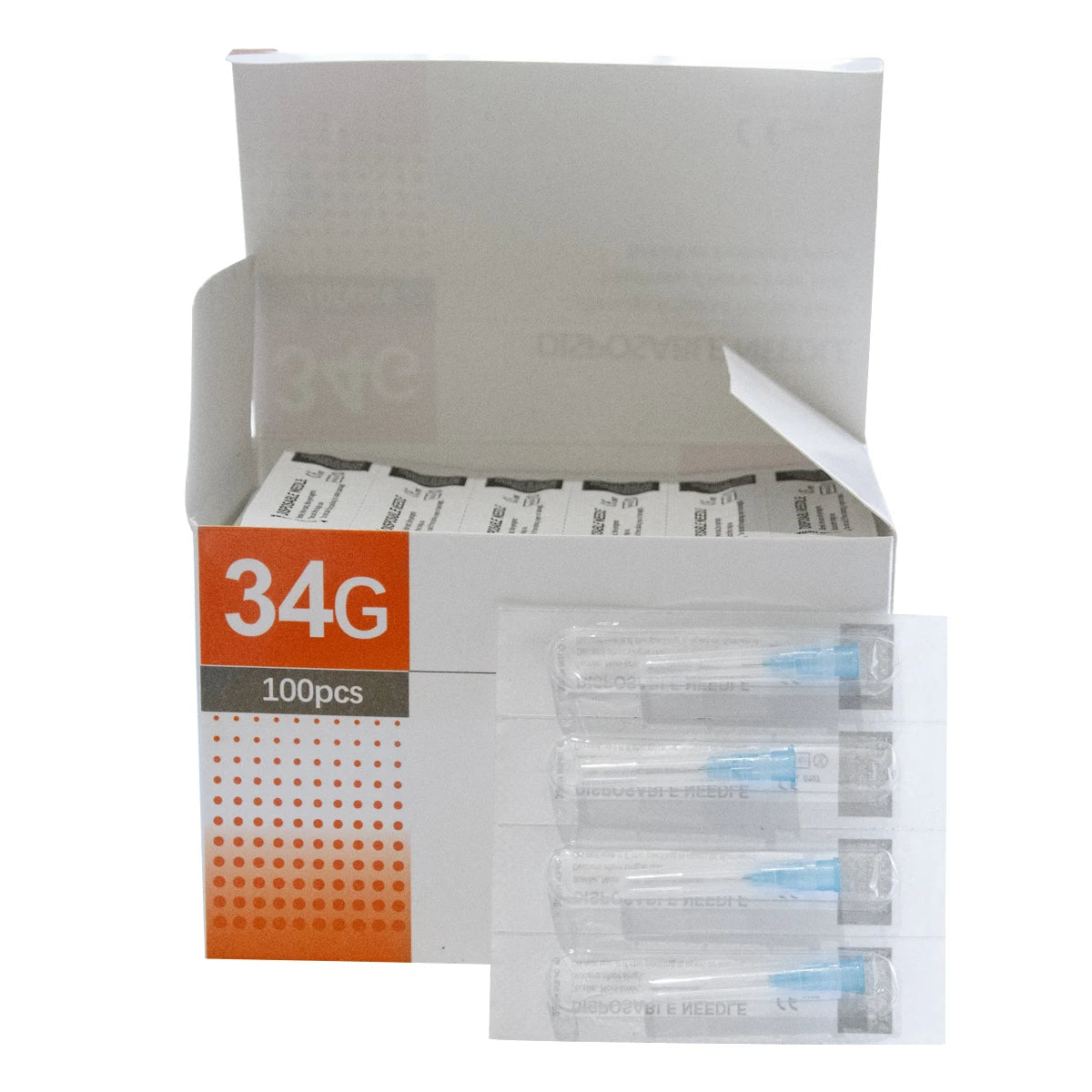 100Pcs 25G 27G 29G 34G 33G 32G 31G 30G Painless Small Superfine Beauty Needle Disposable Injection Piercing Needles 1.5/4/6/1