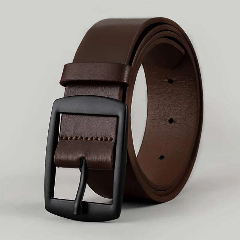 New Luxury Belt for Men PU Leather Belt Metal Pin Buckle Famous Brand Designer Waist Strap Belt for Jeans Plus Size
