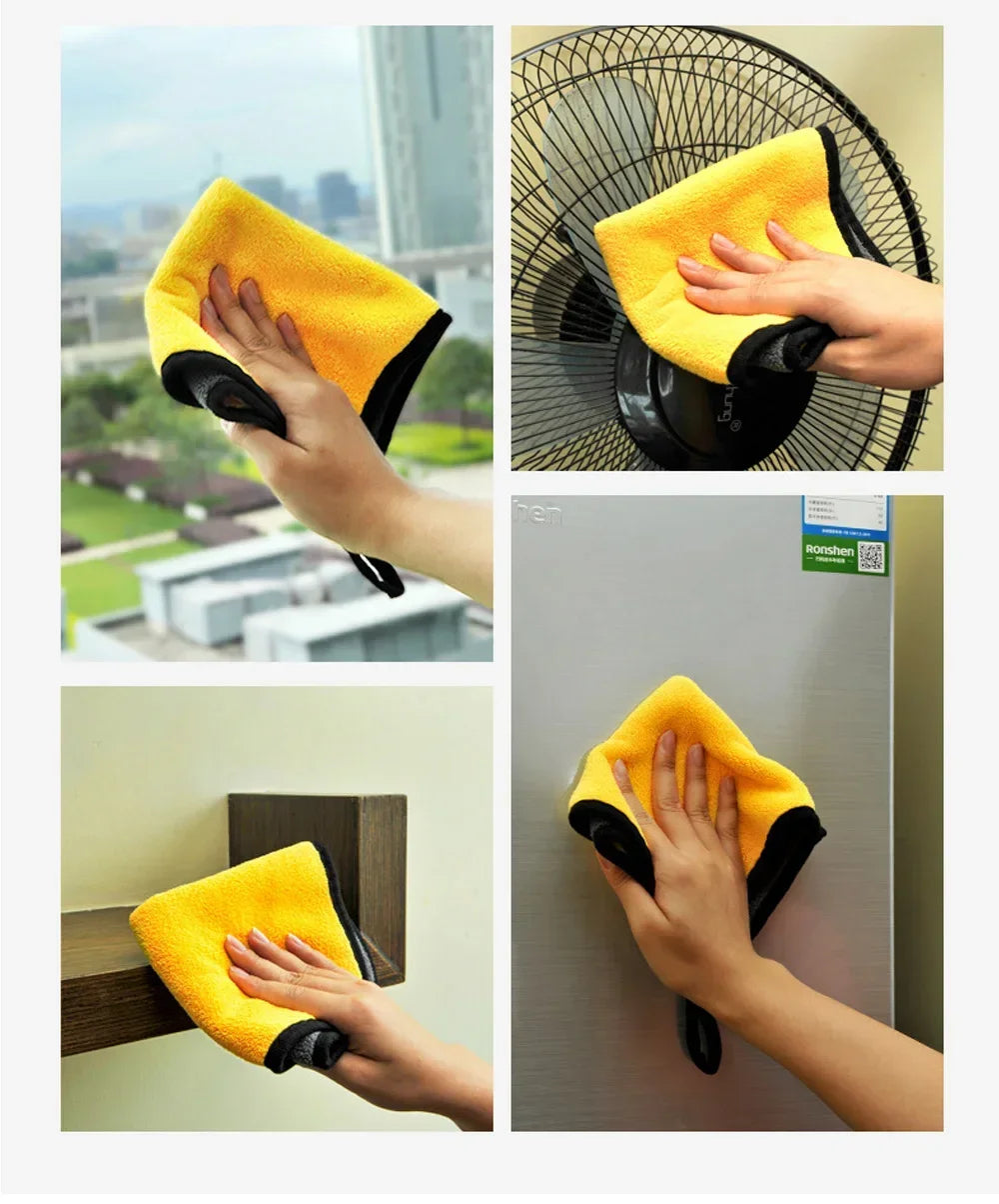 3/5/10Pcs Car Wash Microfiber Towel 30*30CM / 30*60cm Car Cleaning Drying Cloth Care Cloth Car Wash Towel Kitchen Towel