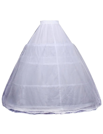 Bridal Wedding Petticoat Underskirt Ball Gown Crinoline Slip Underskirt Bridae Prom Dress Petticoats - 4 Hoops with Tulle