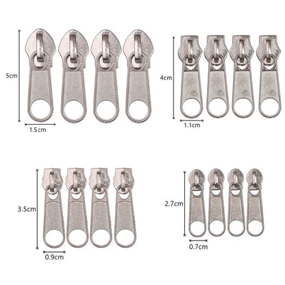 Zipper Head Zipper Repair Kit Easy Fix Zipper Slider Head Puller Closure Universal Replacement Broken Wearable 3# 5# 8# 10# -