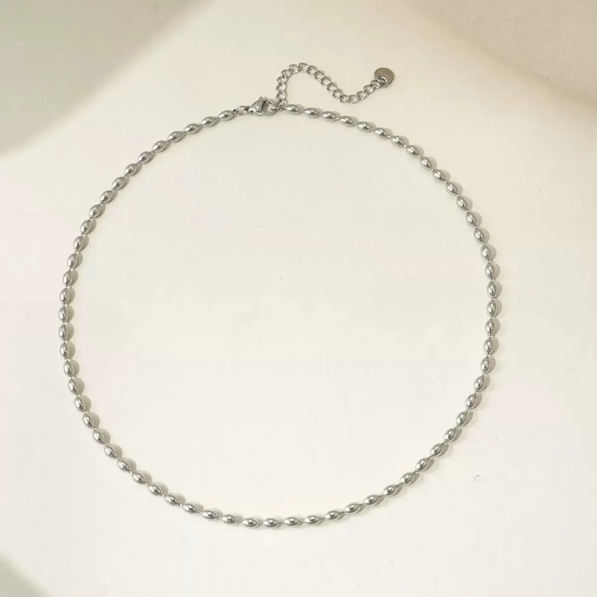 Stainless Steel Heart-shaped Pendant Necklace Metal Waterproof Jewelry For Women - C99 Silver
