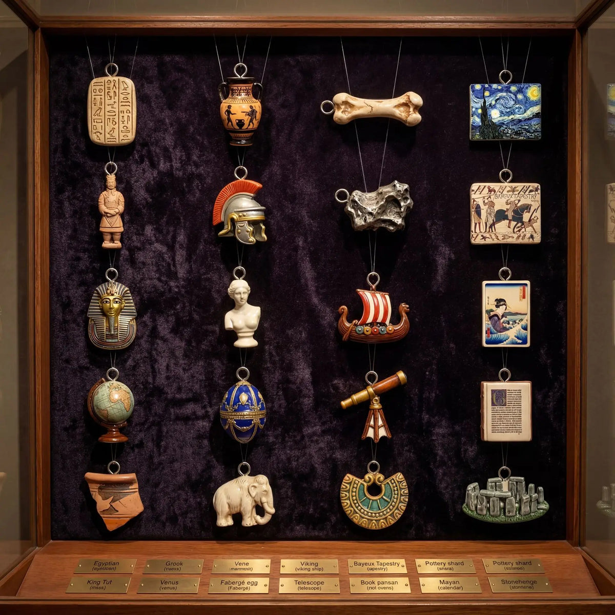 Mini World History Antique Figurine Charms Artifact Pendant, Vintage Ornaments For Necklace Bracelet Bag DIY Jewelry Making