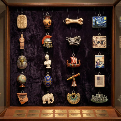 Mini World History Antique Figurine Charms Artifact Pendant, Vintage Ornaments For Necklace Bracelet Bag DIY Jewelry Making