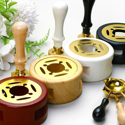 DIY Sealing Wax Spoon Bead Melting Heater Lacquer Furnace Solid Wood Stove Seal Supplies For Stamp Wax Stamp Craft Wedding Gi