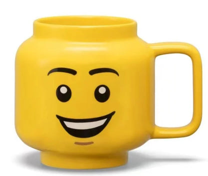 Cartoon Ceramic Mug Cup 250ML with Cute Impish Expression Figure Head Pattern Coffee Milk Tea Drinkware for Couple Friend Fam