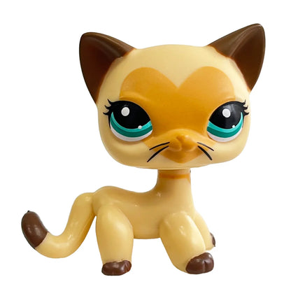 Rare Pet Shop LPS Toy Stands Short Hair Cat Original Kitten Husky Puppy Dog Fox Cute Animal Old Bobble Head Toy