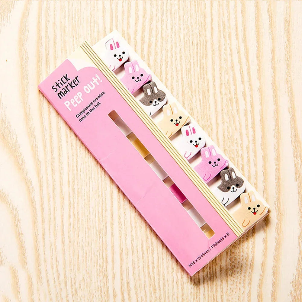 Cute Penguin Cat Panda Memo Pads Sticky Notes Index Posted Planner Office Creative School Stationery - Rabbit