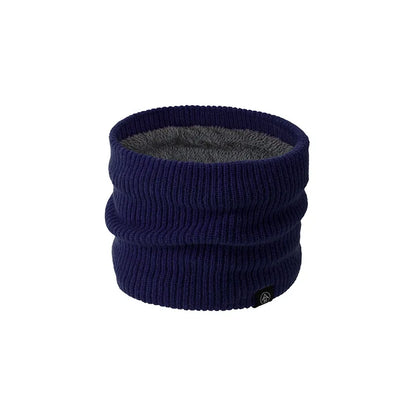 Unisex Winter Warm Scarf Thicken Fleece-Lined Knitted Neck Gaiter Outdoor Cycling Scarves Fashion Simple Solid Color Mask Sca