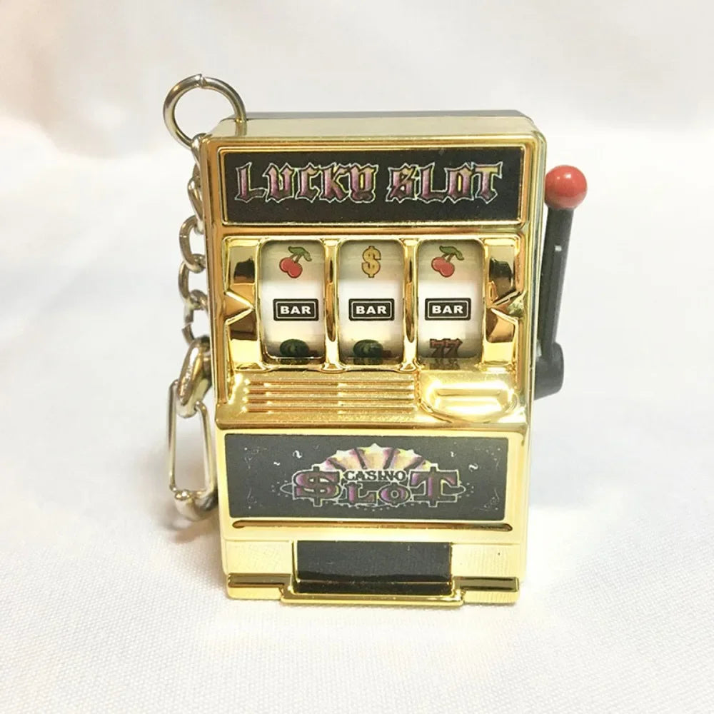 Simple Fashion Trend Keychain Toy Fruit Machine Slot Machine Keychain Personalized Creative Car Pendant Key Ring GiftAccessor