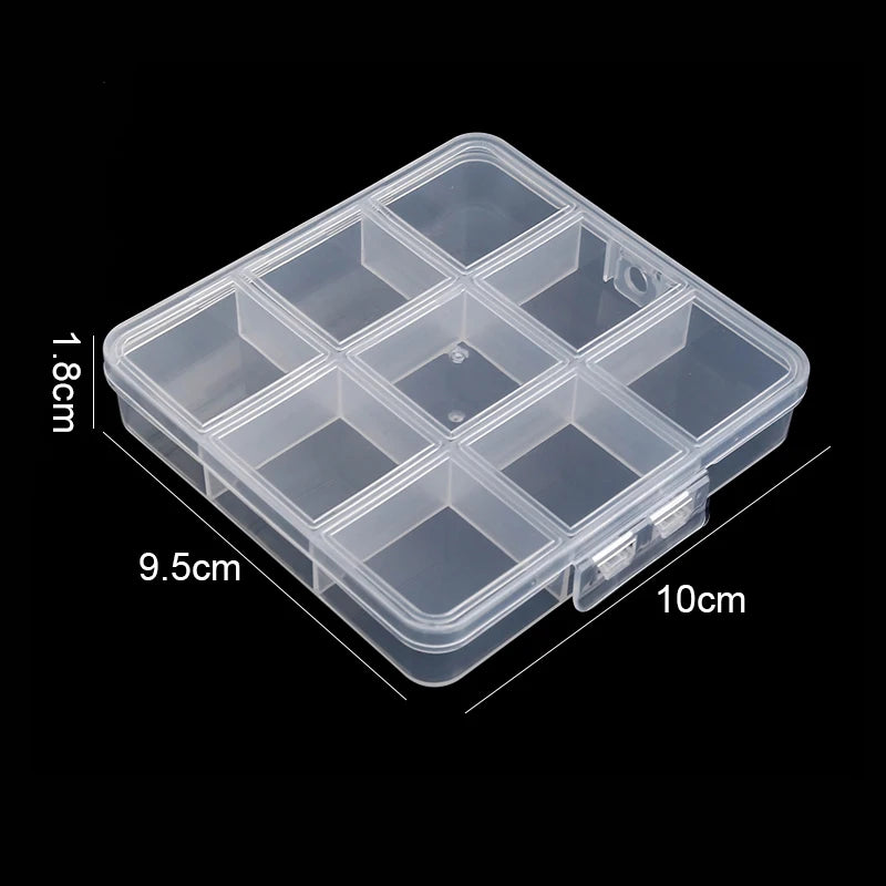 Transparent Storage Container Jewelry Box Clear Plastic Organizer Box Empty Earring Storage Organizer Display Case for Beads 
