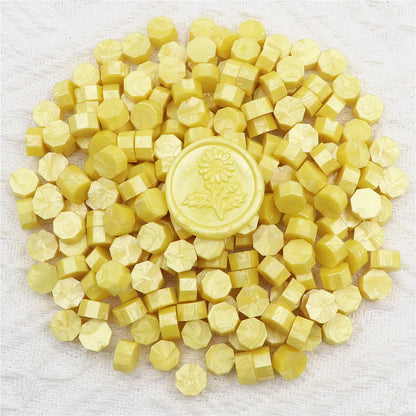 200pcs Octagon Sealing Wax Beads for Wax Seal Stamp for Scrapbooking Cards Envelopes Wedding Invitations Gift Packaging - Pea