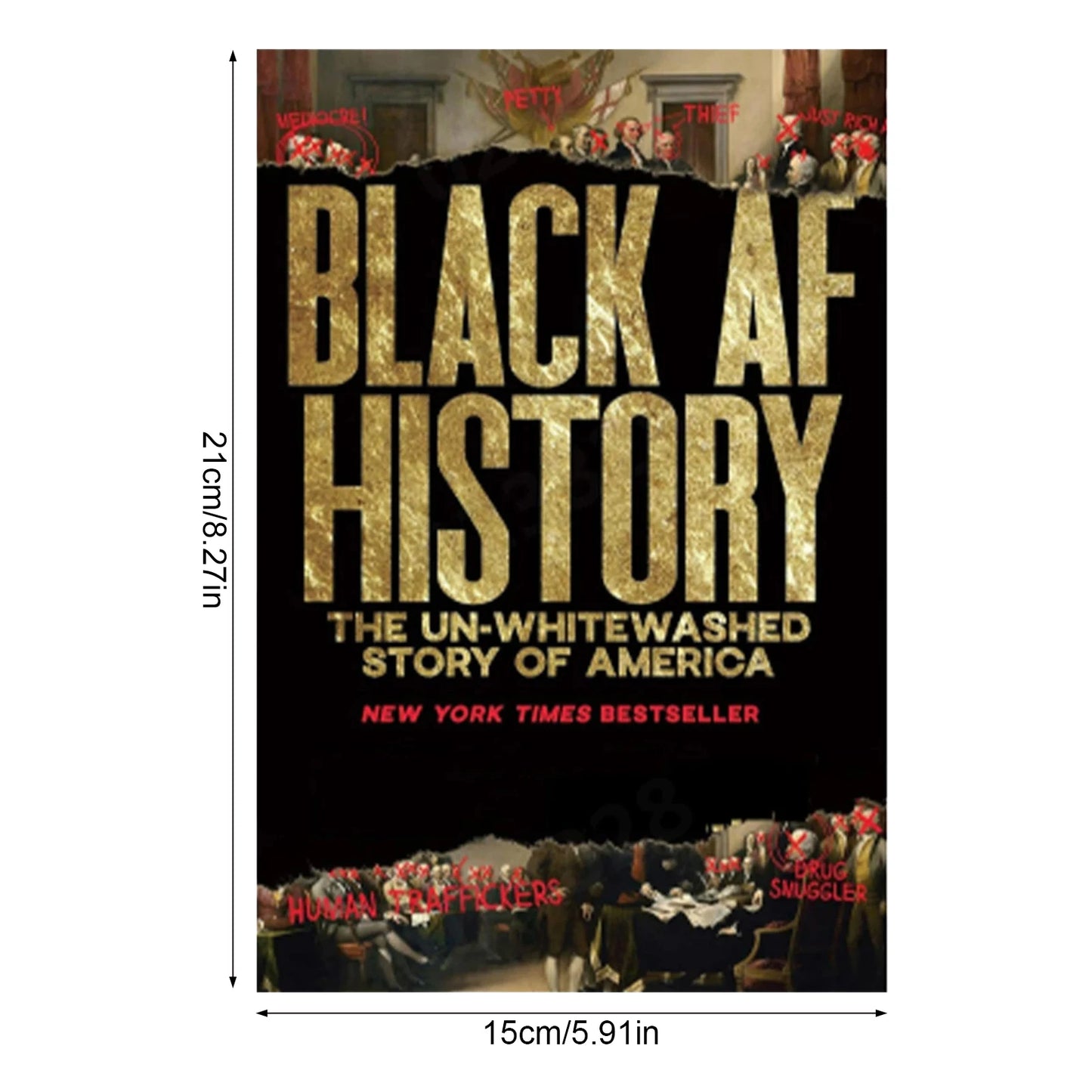 Black AF History Book African American Heritage Educational Reading Material High Contrast Cover Durable Paper