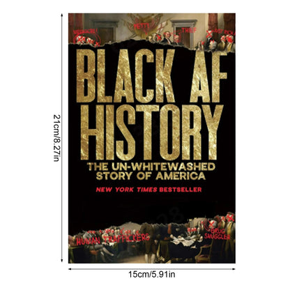 Black AF History Book African American Heritage Educational Reading Material High Contrast Cover Durable Paper