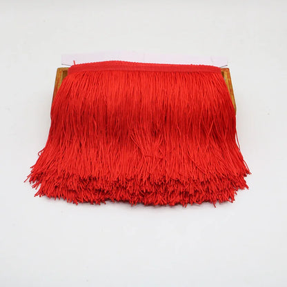 Lace Ribbon, 10 Yards Tassel Trim for Dress Trimming, Do It Yourself Crafts & Scrapbooking - Red / 10 yards