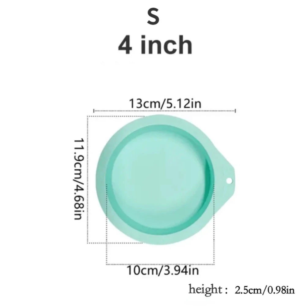 Round Silicone Layer Cake Mold Silicone Chocolate Mousse Cake Mould Layer Cake Round Mould DIY Dessert Cake Baking Tools - S