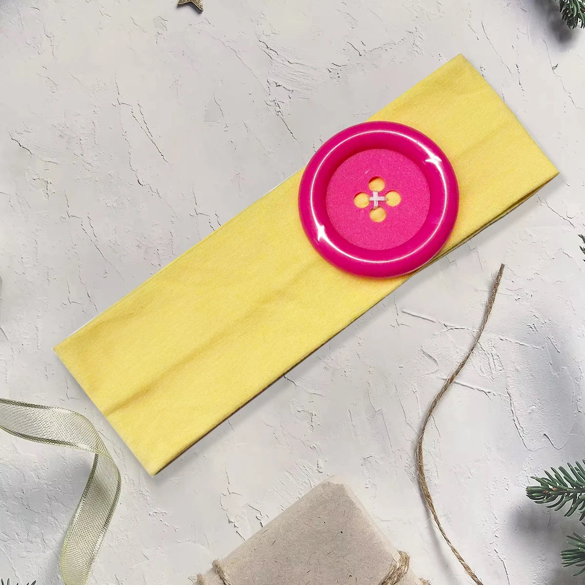 Vintage Women's Polka Dot Button Headband Spicy Girl Ins Y2K Japanese Trendy Headband Sweet Cool Sports Yoga Headband - B-4