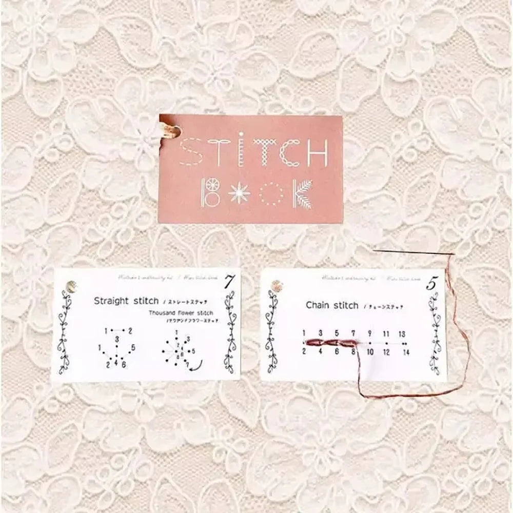 1pc Mini Sewing Card Set Mini Sewing Book Sewing Embroidery Stitch Book Mini Sewing Book for Home Sewing Arts Crafts
