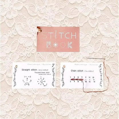 1pc Mini Sewing Card Set Mini Sewing Book Sewing Embroidery Stitch Book Mini Sewing Book for Home Sewing Arts Crafts