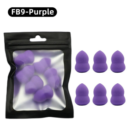 OGEYERO6pcs Mini Makeup Sponge Puff Beauty Egg Sponge for Makeup Concealer Foundation Face Cosmetic Puff Kit Make Up Blender 