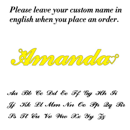 Custom Name Necklace for Women Personalised Cursive Letter Pendant Stainless Steel Jewelry Men Chain Choker Collar Personaliz