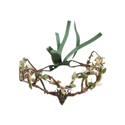 Elven Crown Elf Tiara Vine Headpiece Fairy Witch Diadema Crown Gothic Headband Woodland Dress Bridal Wedding Hair Accessories
