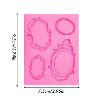 Baroque Style Curlicues Scroll Lace Fondant Silicone Mold Cake Border Decoration Cupcake Top Decoration Mold - 5