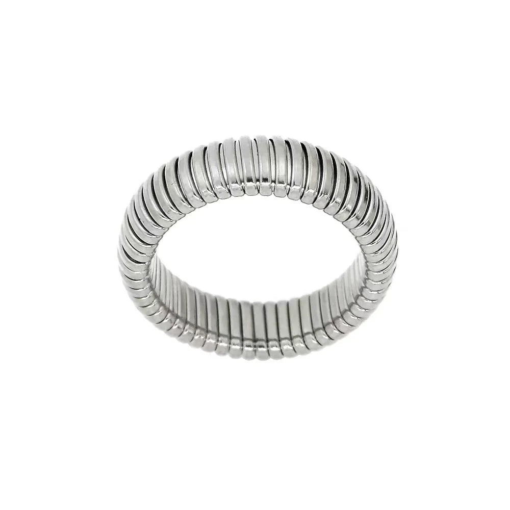 Crystal High End Non Tarnish Fashion Geometric Open Gold Plated Stainless Steel Rings for Women Wedding Ring Jewelry - A108 S