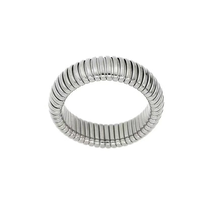 Crystal High End Non Tarnish Fashion Geometric Open Gold Plated Stainless Steel Rings for Women Wedding Ring Jewelry - A108 S
