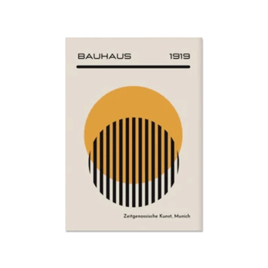 Mid Century Modern Bauhaus Abstract Geometric Posters Wall Art Canvas Painting Prints Pictures Gallery Living Room Interior H