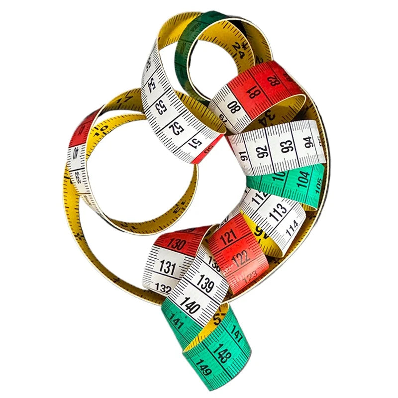 1Pc Quality Soft Tape with Snap Fasteners Soft Multicolor Measuring Tape Dual Sided Tape Measure Needlework Sewing Tool