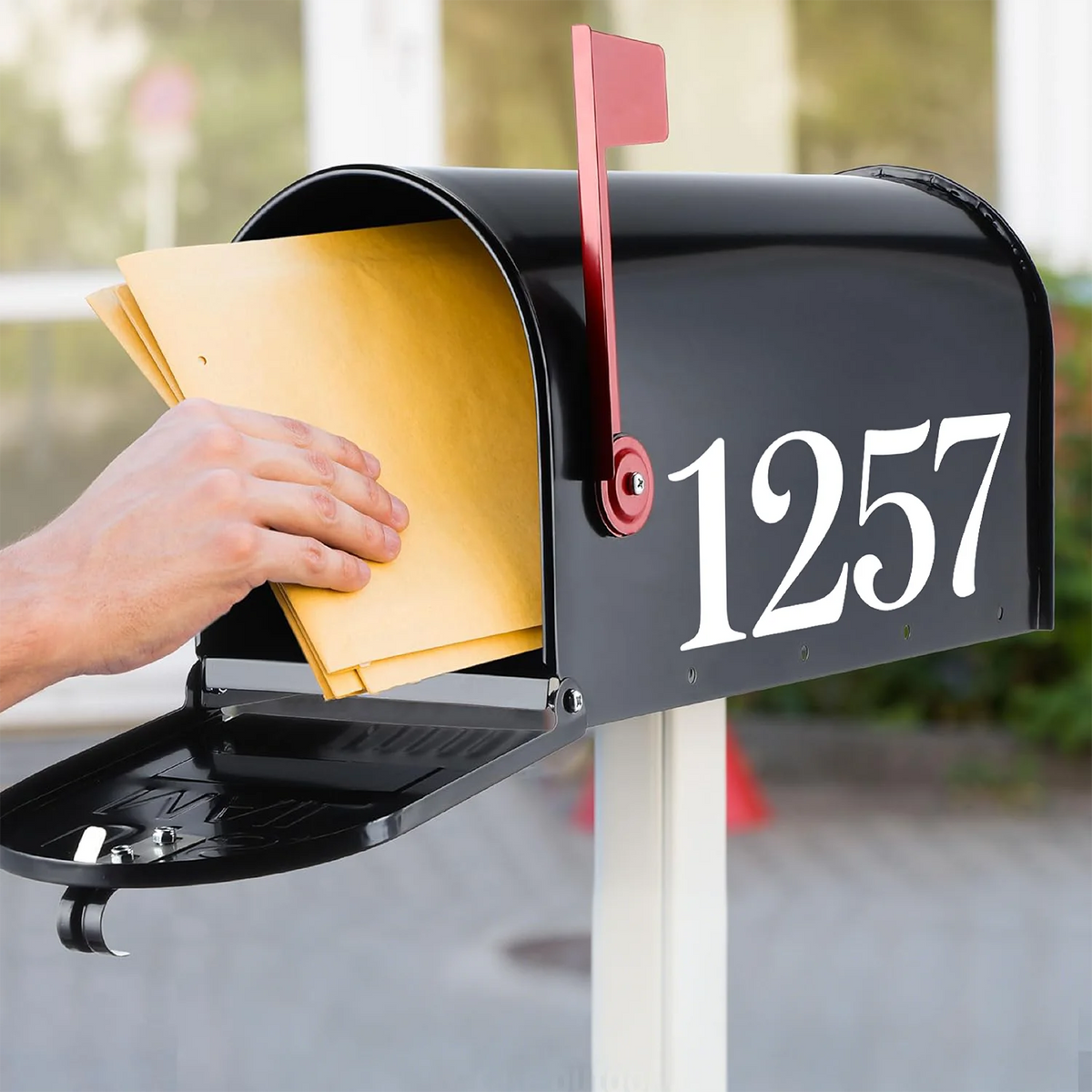 2 Sheets, 20pcs Mailbox Numbers Stickers Waterproof Outdoor Address Numbers for House Door Fence Curbside Street Address Self