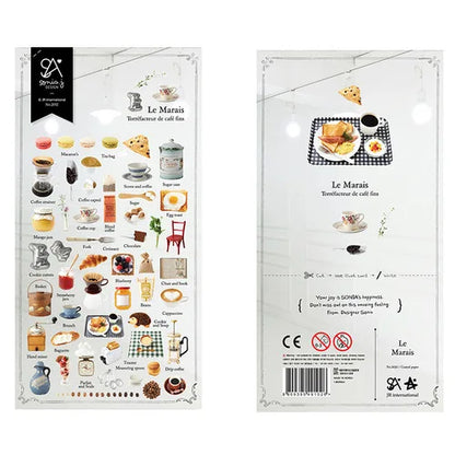 Suatelier Foods Stickers Aesthetic Scrapbooking Cute Junk Journal Ephemera Korean Deco Sticker Planner Diary DIY Craft Suppli