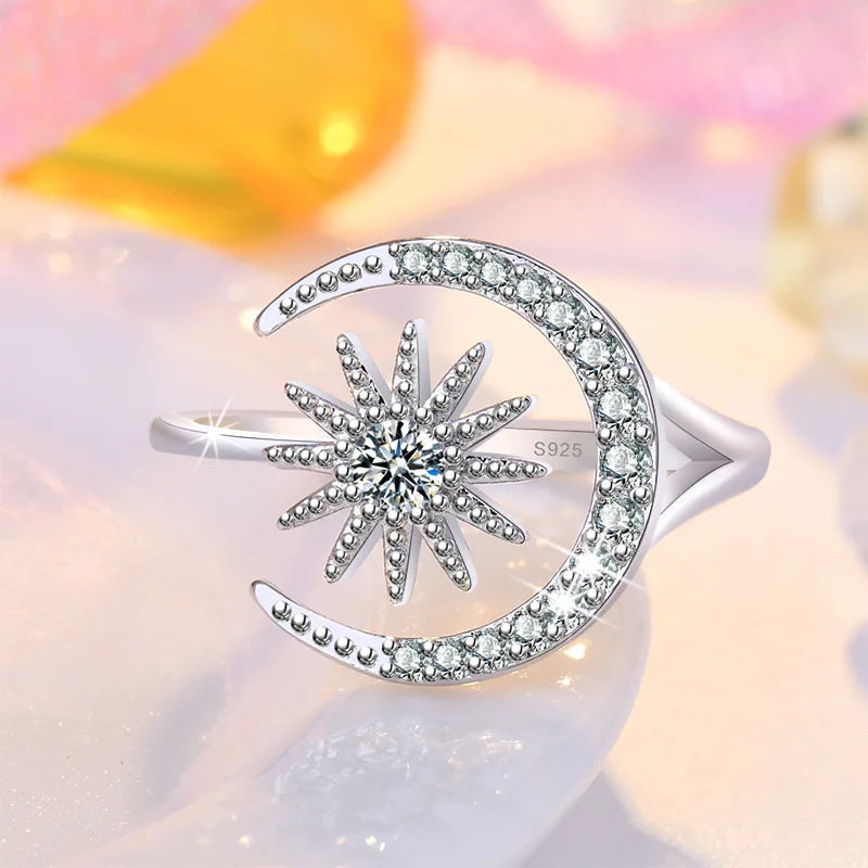925 Sterling Silver Ring Sparkle Zircon Luxury for Women Rings Wedding Fine Jewelry Accessories Party Gift - YJ-1 J403