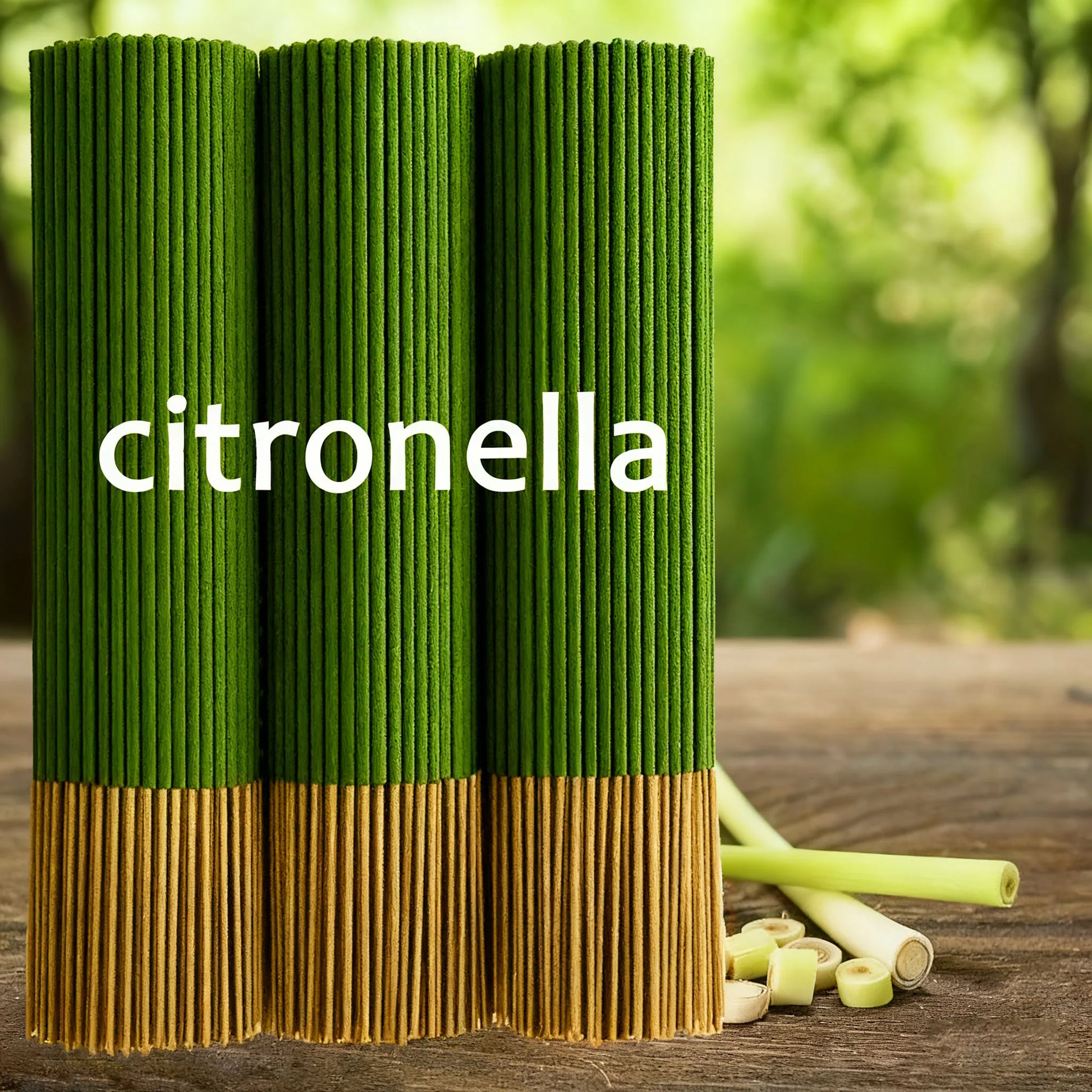 Lemongrass Sticks That Extend the Burning Time, Artificial Wooden Four-Season Fragrance, Suitable for Home, Camping, Garden, 