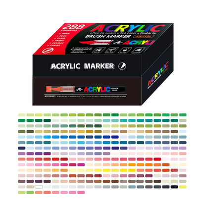 Heart Acrylic Pendants, 72-Color Acrylic Markers, Vibrant Paint Pens for Wood, Rock, Canvas Art, DIY Crafts, Safe for Kids - 
