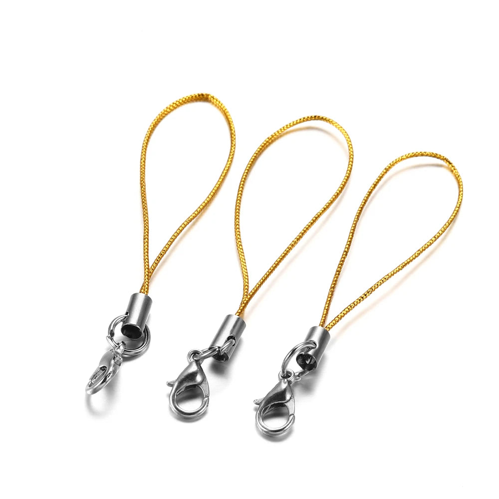 20/50/100Pcs Lanyard Lariat Strap Cords Lobster Clasp Rope Keychain Hooks Mobile Set Charms Keyring Pendant Key Ring Accessor