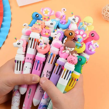 5-20 Pcs10 Color Cartoon Pen Kids Gifts Birthday Party Children's Prizes Christmas Wedding Guest Gifts Carnival Party Gift Pa
