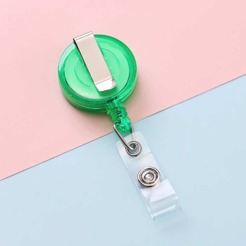 Retractable Steel Cord Pull Reel Keychains Spring Buckle Clasp Wire Rope Key Ring Recoil ID Card Holder Key Chain Multiple To