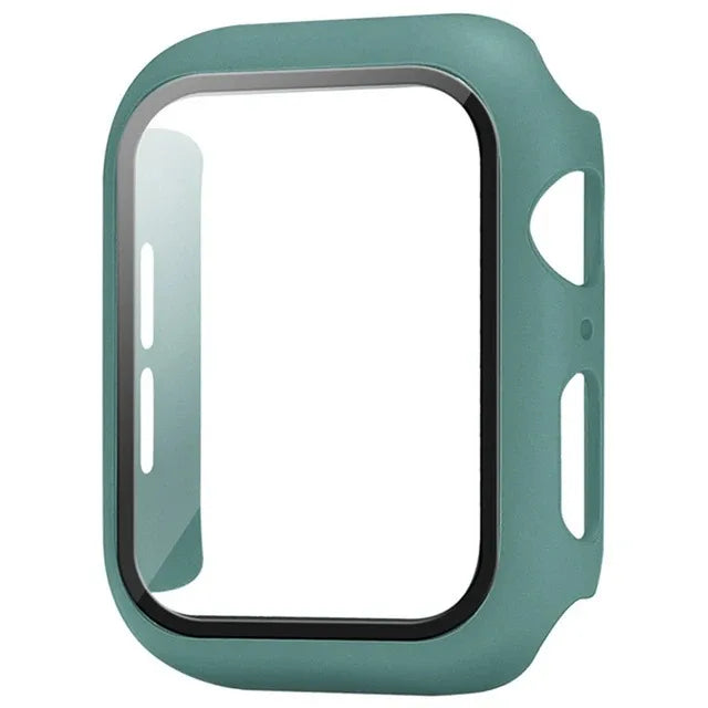 Glass+Cover For Apple Watch case 44mm 40mm 41 42 45 mm 49mm 46mm Screen Protector iWatch series Ultra 10 9 8 7 6 SE 5 Accesso