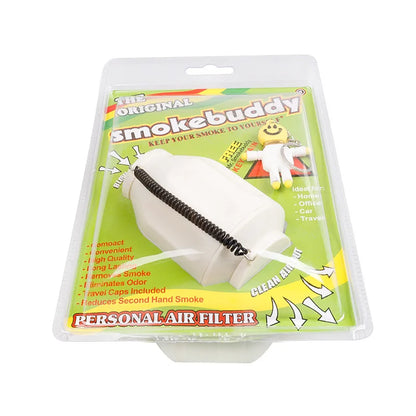 Portable Smoking Air Filter Office Car Personal Smoke Purifier Activated Carbon Filtration Party Supplies Cigarette Gift - Wh