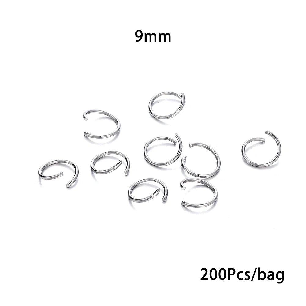 200Pcs Stainless Steel Open Jump Rings for Jewelry Making Supplies DIY Double Loops Split Rings Connectors For Jewelry Findin