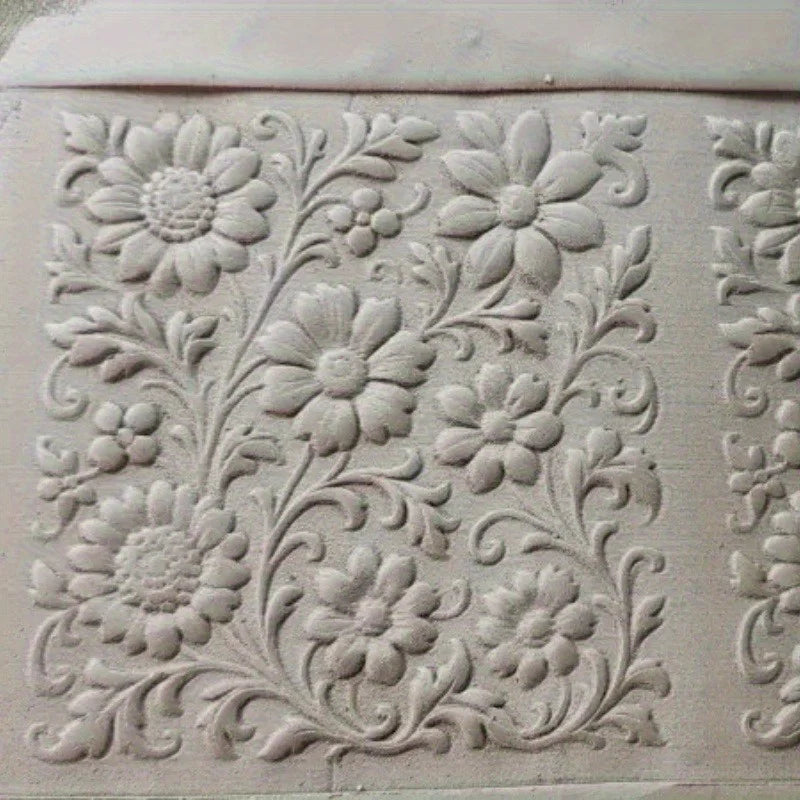 Victorian Daisy Vine Clay Roller Textured for Ceramic Polymer Craft Floral Pattern Decorative Tool