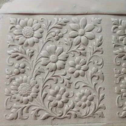 Victorian Daisy Vine Clay Roller Textured for Ceramic Polymer Craft Floral Pattern Decorative Tool