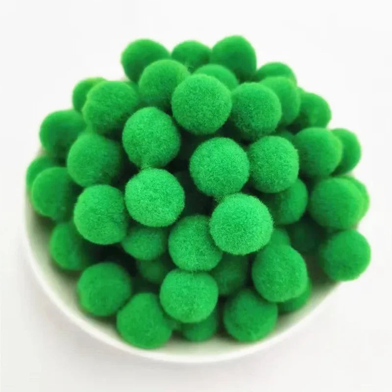 Kids DIY Pompoms Toy Craft Supplies Mini Fluffy Pompon 10/15/20/25mm Pom Poms Christmas Home Decoration Accessories 100pcs/50