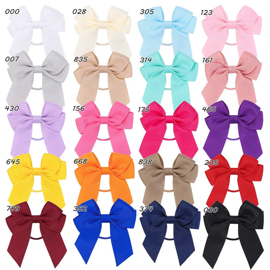 3.15inches Solid Color Hair Ribbon Hair Band for Girls Toddler Cheer Up Bows Head Rope Kids Headwear Ponytail Hair Accessorie