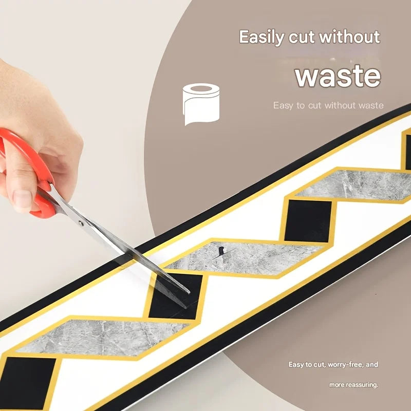 500cm*10cm Self-adhesive BaseboardWall border decorative strip thick waterproof Window Sills Door Frames Decor